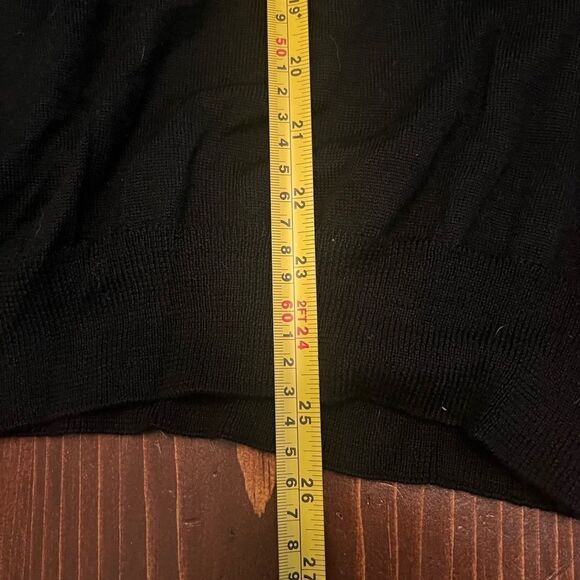 Sette Pronti Wool Collared Sweater Sz XXL Black Italy - Picture 6 of 9